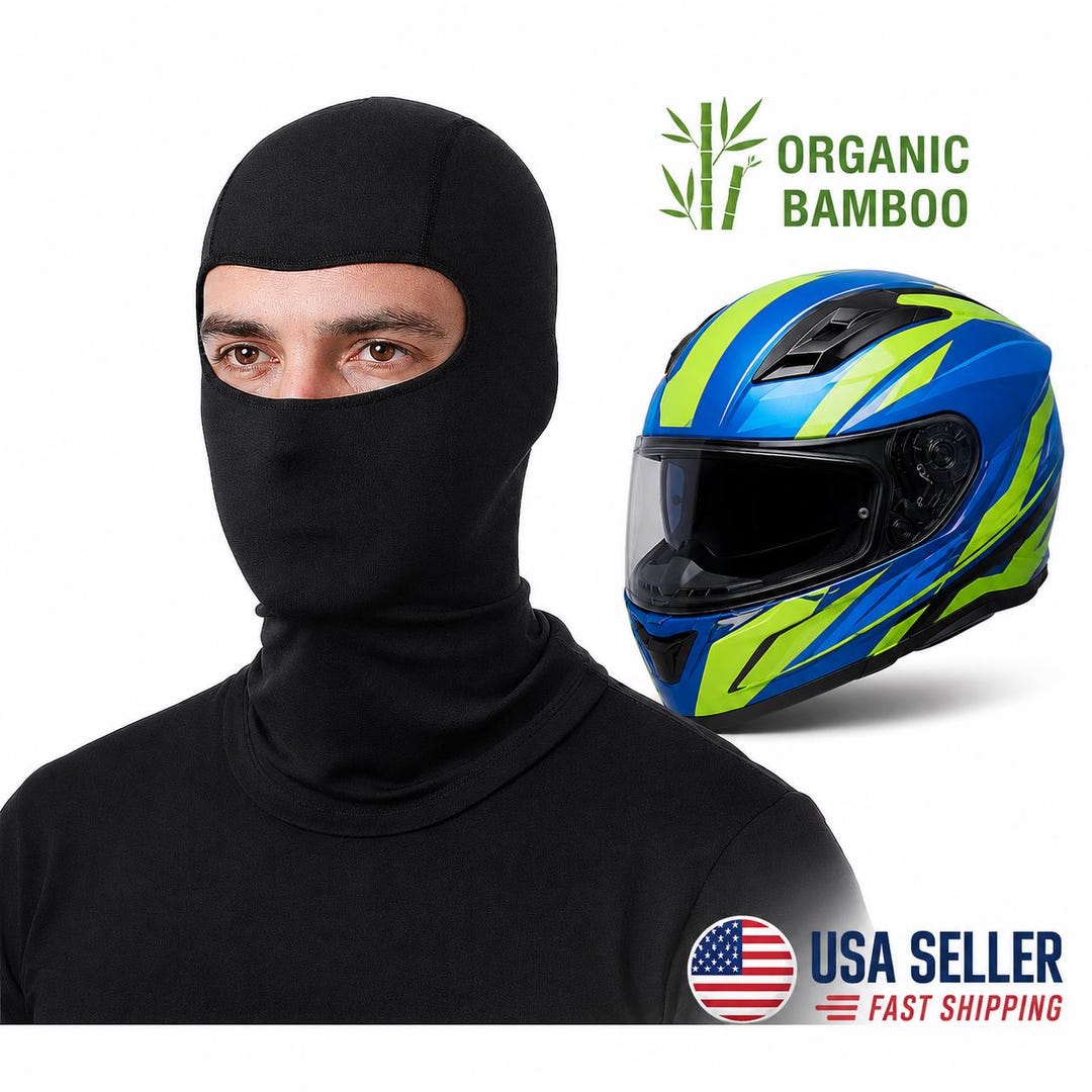 balaclava motorcycle helmet Alpinestars Men's Open Face Balaclava, Black, One Size Perfect for skiing ILM Motorcycle Balaclava Face Mask