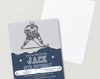 Hockey Birthday Invitation