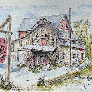 Grist Mill House - Tatamy, Pennsylvania (Giclee Druck)