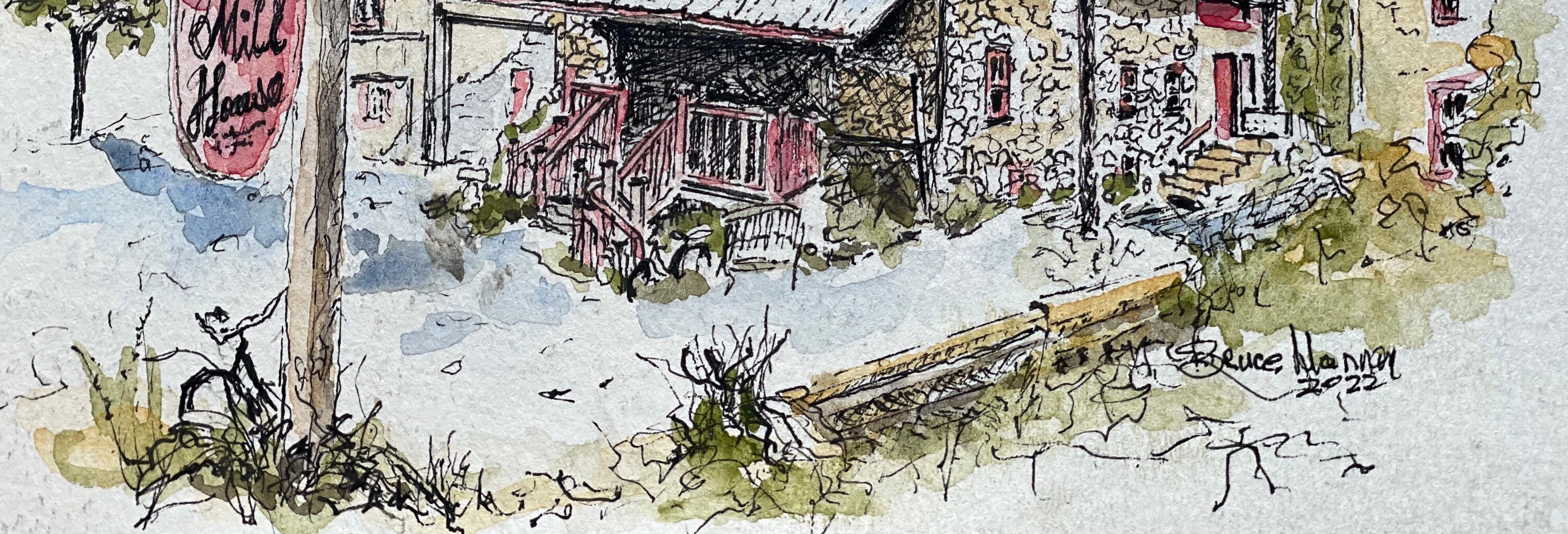 Grist Mill House Tatamy, Pennsylvania giclee Print Etsy