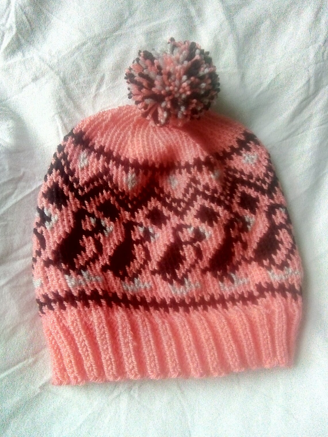 Puffin Hat PDF Knitting Pattern, Fair Isle Hat Easy Knit Pattern Etsy