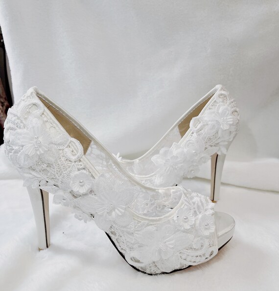 Lace shoes wedding clearance