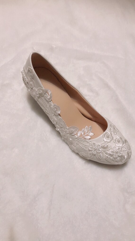 Scarpe da sposa scarpe da sposa piatte scarpe da sposa pizzo perla