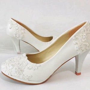 Scarpe da sposa scarpe da sposa tacco alto wedding lace pearl shoes