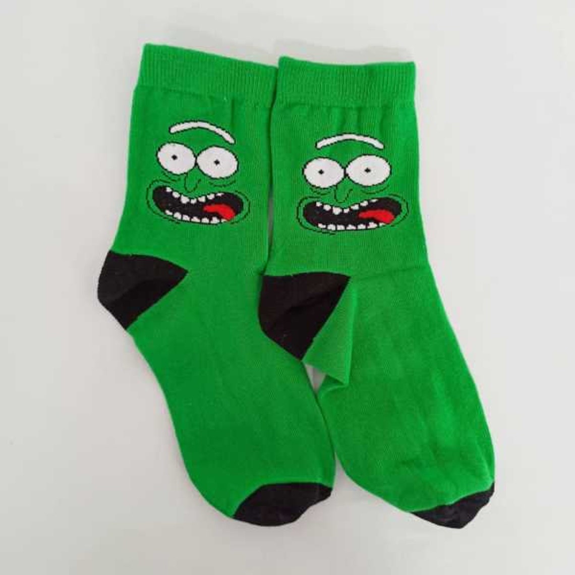 Pickle Rick Socks Rick and morty socks Cartoon socks Rick Etsy