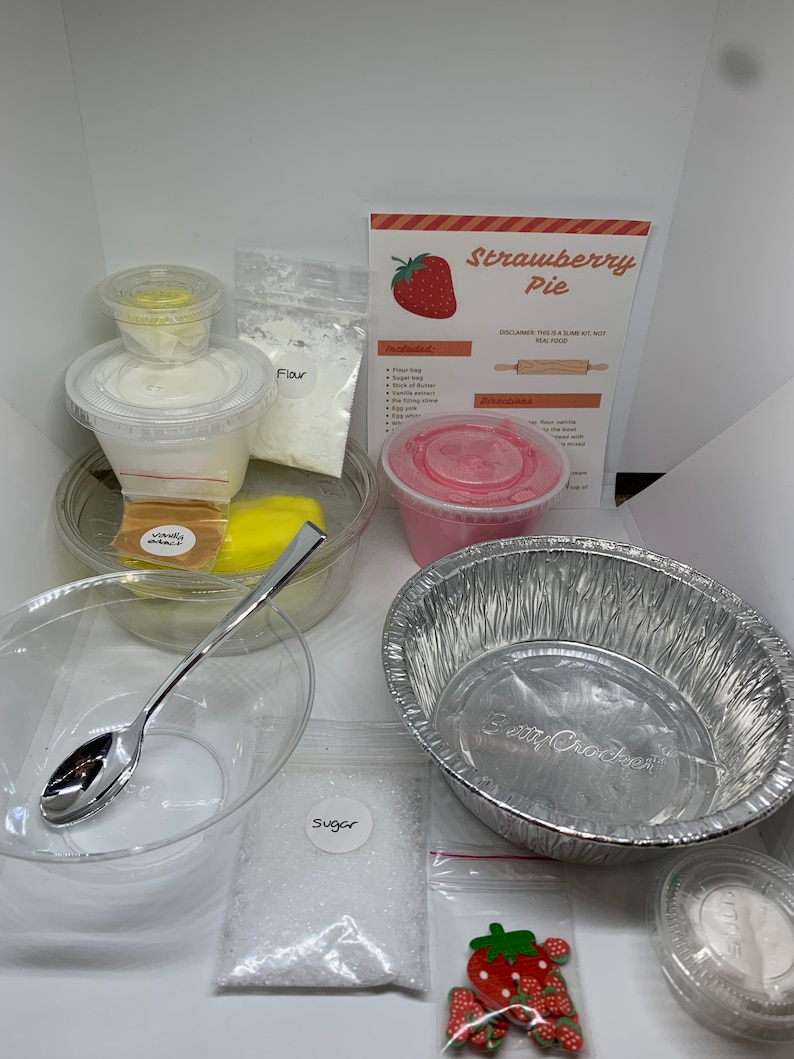 Fruit Pie Kits Slime Kit Slime Baking Kit Etsy