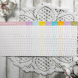 Mini feuille d'autocollants alphabet serif classique, autocollants bujo pour agenda mensuel, cadeau pour agenda, pour elle, pour correspondant