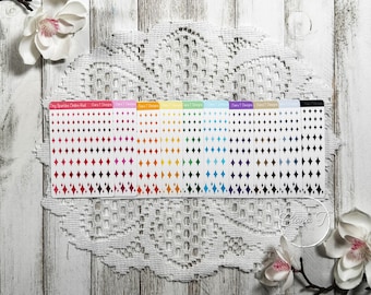 Tiny Rainbow Ombre Sparkle Sticker Sheet, Journal Month planner bujo stickers, Gift for planner, for her, for penpal