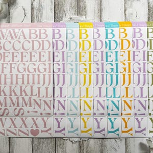 Grande feuille d'autocollants alphabet classique avec empattement, autocollants bujo pour agenda mensuel, cadeau pour agenda, pour elle, pour correspondant