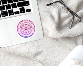 Jewel Toned Mandala Die-Cut Sticker