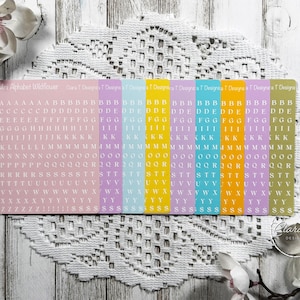 Mini feuille d'autocollants alphabet serif classique, autocollants bujo pour agenda mensuel, cadeau pour agenda, pour elle, pour correspondant
