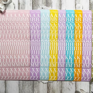 Feuille d'autocollants alphabet serif classique moyenne, autocollants bujo pour agenda mensuel, cadeau pour agenda, pour elle, pour correspondant
