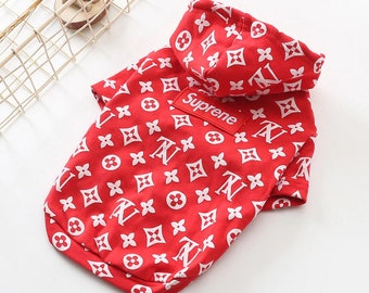 supreme x louis vuitton dog hoodie