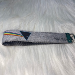 PINK FLOYD dark side of the moon wristlet lanyard keychain