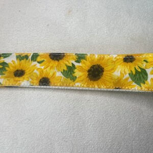 Sunflower keychain lanyard wristlet