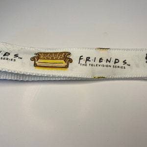 Friends couch lanyard wristlet keychain
