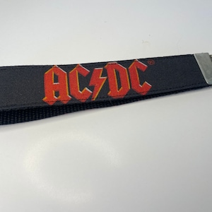 AC/DC 80’s iconic heavy metal rock band wristlet keychain lanyard