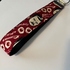 Ron Swanson parks and rec wristlet lanyard keychain