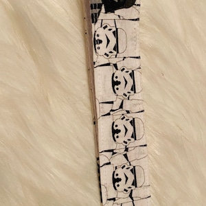 Star wars darth vader and storm troopers wristlet keychain lanyard white and black