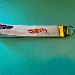 Hot wheels car wristlet lanyard keychain