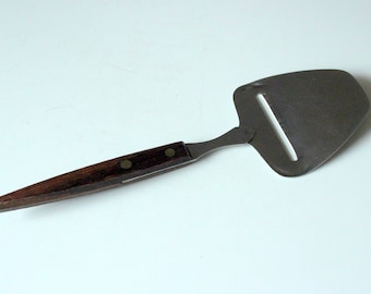 Mid century cheese planer vintage cheese cutter cheese knife 1960s cheese portioner stainless steel wood Germany mid century cheese knife slicer