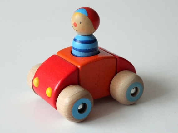 pushing toy car