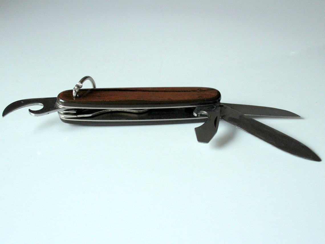 Pocket Knife Vintage With Wine Bottle Opener Mid Century Etsy