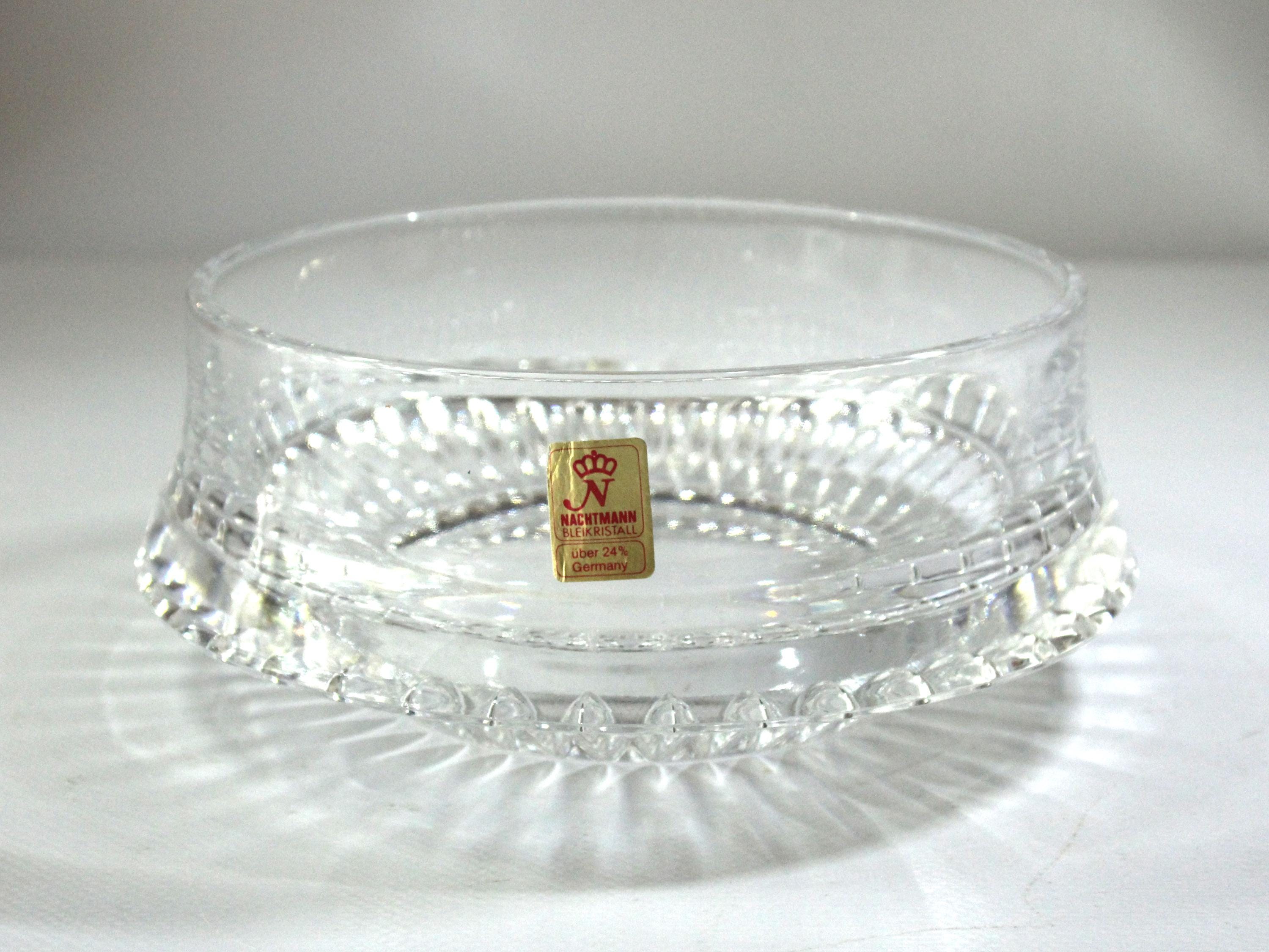 Vielseitige Schale Nachtmann Vintage Glas Kristallglas Bleikristall 1960er 70er Anbietschale Sahne Salat Schale Germany Lead Crystal Dessert