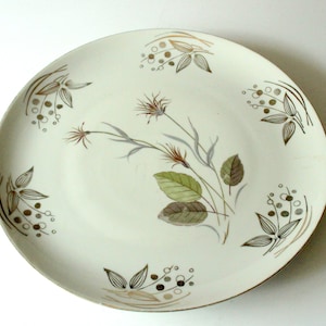 Bavaria Winterling large round cake plate 50s cake plate porcelain ceramic serving plate vintage white gold West Germany Rockabilly