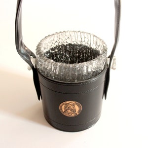 Mid century ice cube container vintage 70s 60s ice cooler ice bucket retro bareware ice bucket ice glass West Germany with quiver made of imitation leather