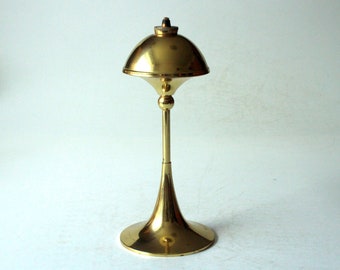 Design Oil Lamp Brass Vintage Denmark Danish Oil Lamp Danish Brass 1970s Denmark Skandi Style Petroleum Lamp