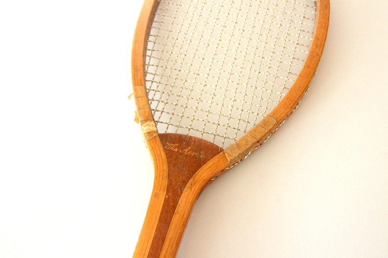 Old Antique Tennis Racket Wood 1910 1920s England S+S Old Antique ...