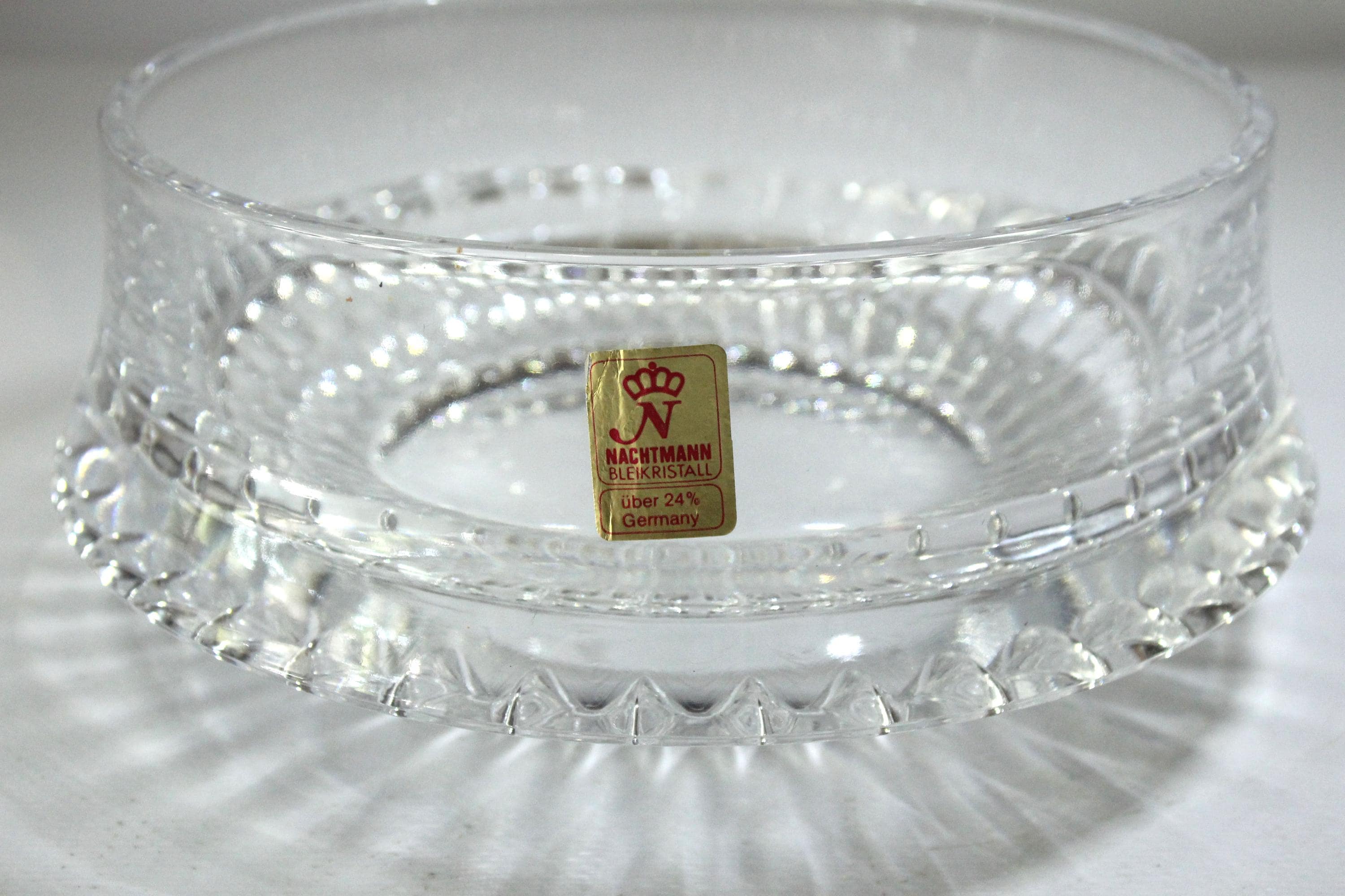 Vielseitige Schale Nachtmann Vintage Glas Kristallglas Bleikristall 1960er 70er Anbietschale Sahne Salat Schale Germany Lead Crystal Dessert