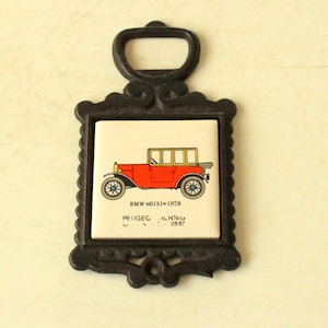 Bottle Opener Oldtimer Capsule Lifter Metal 70s Vintage mid century Bottle Opener West Germany BMW Collectible