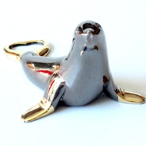 Seal Bottle Opener Cap Lifter Metal Vintage mid century Bottle Opener BMF West Germany Collectible Paperweight Sea Lion Seal