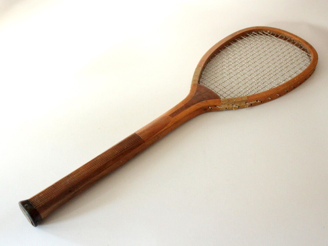 Old Antique Tennis Racket Wood 1910 1920s England S+S Old Antique ...