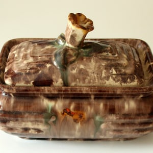 Jasba Lidded Box Ceramic Vintage Bonbonnaire Jasba 1950 mid century ceramic box with lid