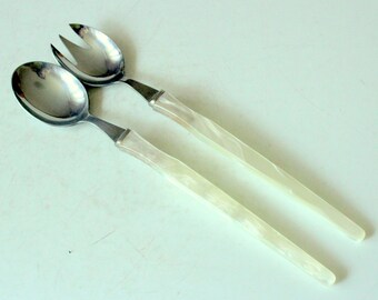 Salad cutlery vintage 1970s West Germany stainless steel mid century salad cutlery stainless steel