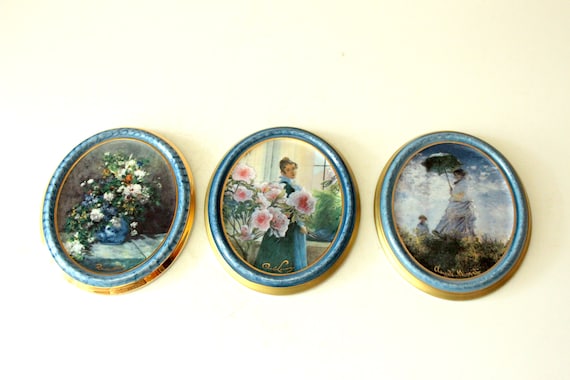 GOEBEL Artis Orbis Wandbilder Vintage Wandschmuck Germany Handarbeit Porzellan Keramik Monet Renoir Larsson Porcelein Wall Decoration