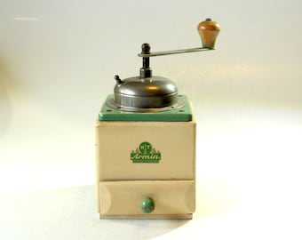 Seltene große Armin Trösser Vintage Kaffeemühle mid century voll funktionsfähig Handkurbel Coffee Grinder West Germany Trosser 50s