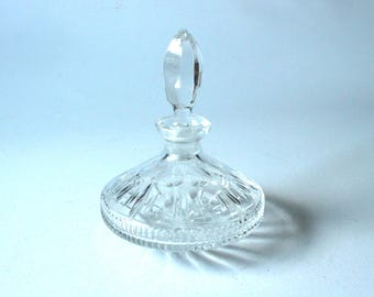 Graziosa bottiglia di vetro, splendida decorazione per toeletta, mobile da bagno, set da boudoir, scatola con coperchio, flacone di profumo