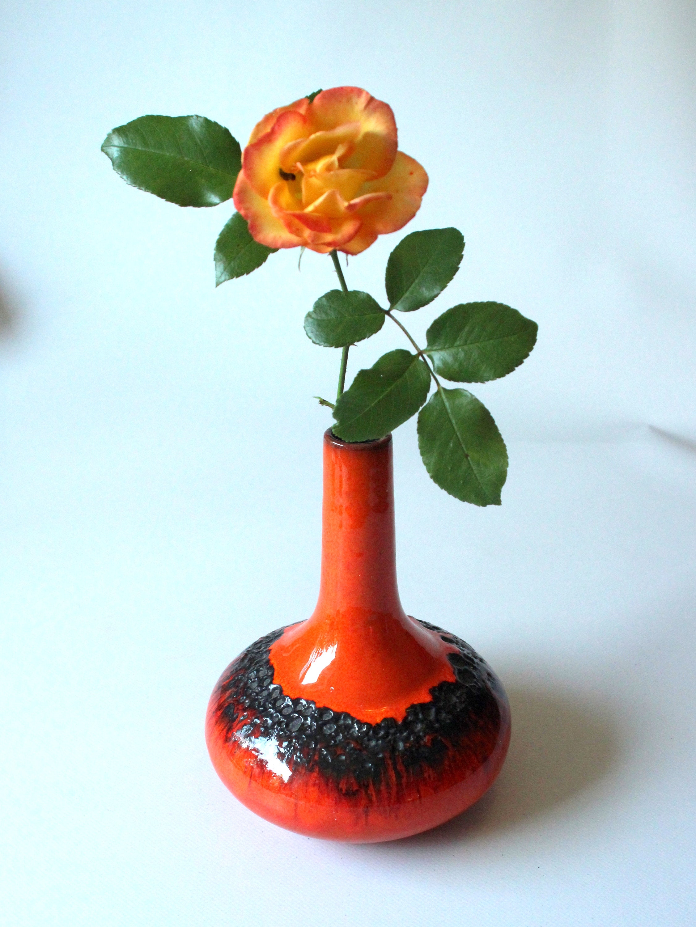 Cool 70s Fat Lava Vase Ceramic Mid Century Jug Vase Handmade Cool 70s Fat Lava Vase Ceramic Mid Century Jug Vase Handmade