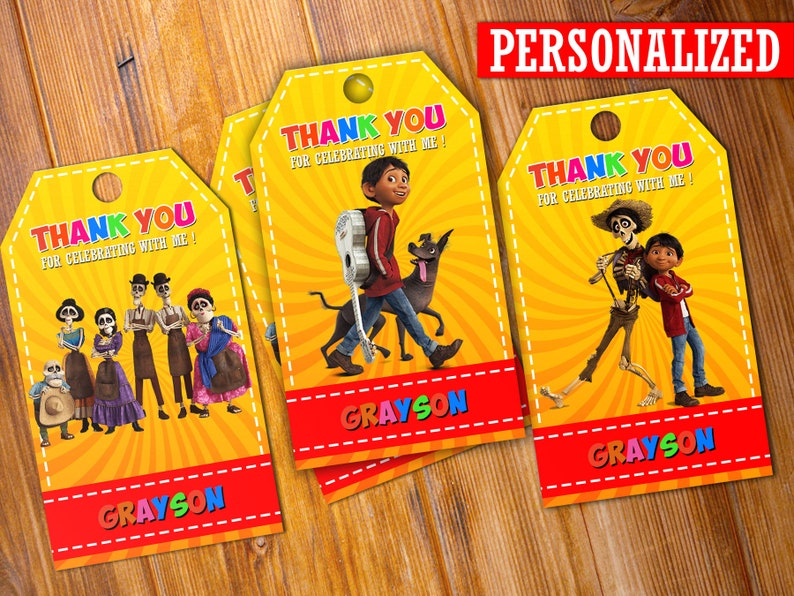 Coco Thank You Tag Coco Favor Tags Thank You Tags | Etsy