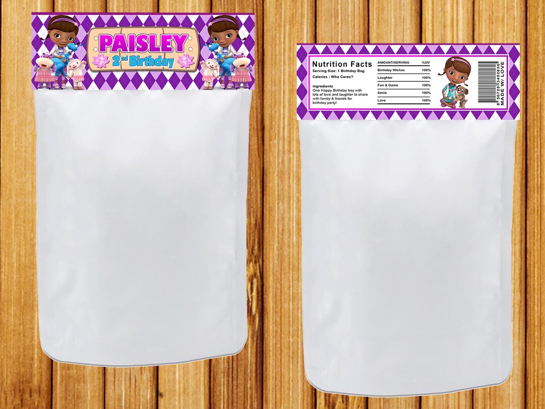 Doc Mcstuffins Bag Toppers Printable Candy Bag Toppers DIY - Etsy