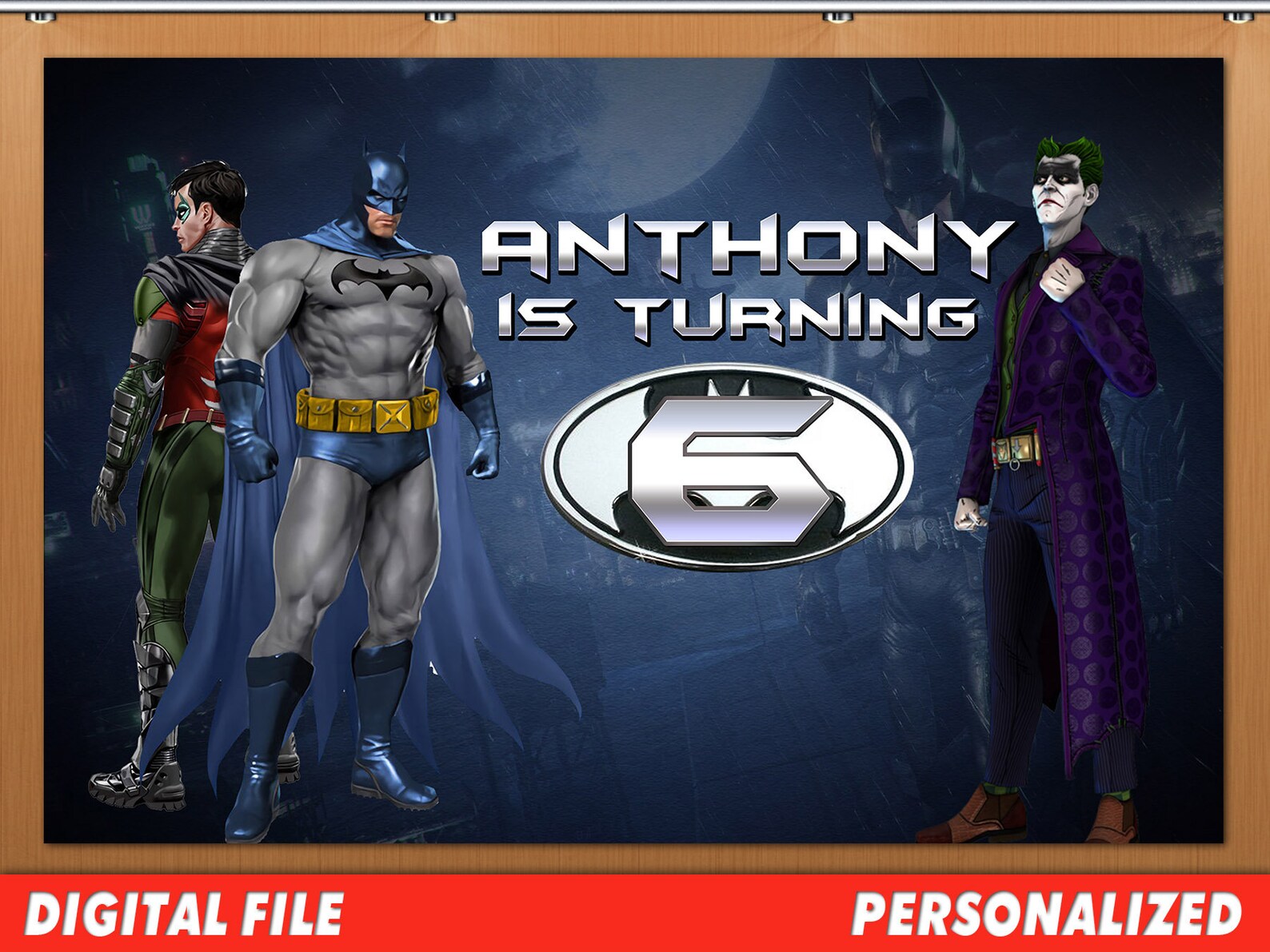 Batman Backdrop Batman Birthday Backdrop Batman Banner Etsy