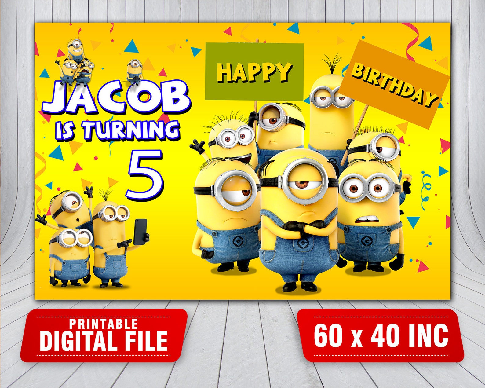 Minion Backdrop Minion Birthday Backdrop Minion Banner - Etsy