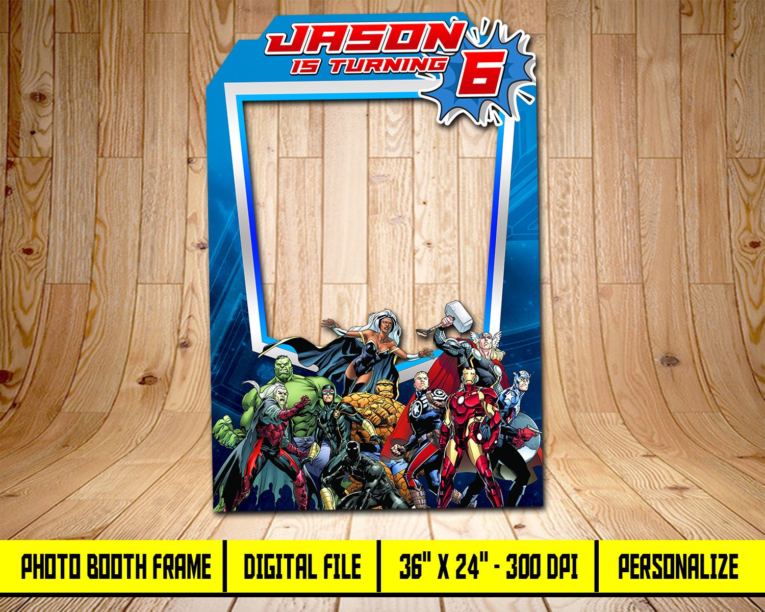 Avengers Avengers Photo Booth Frame Birthday Photo Booth Etsy Israel