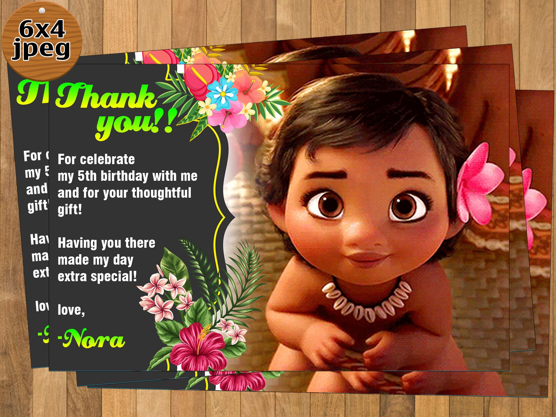 Baby Moana Thank You Card Baby Moana Birthday Thank You Card Etsy Baby Moana Thank You Card Baby Moana Birthday Thank You Card Etsy