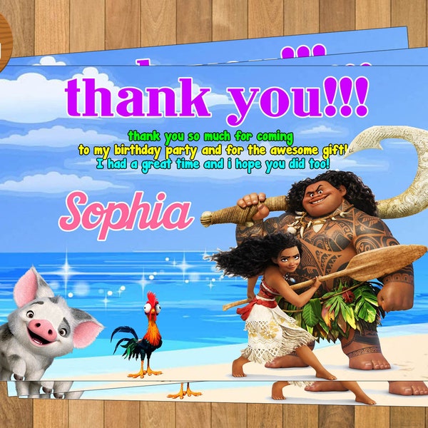 Moana Thank You - Etsy