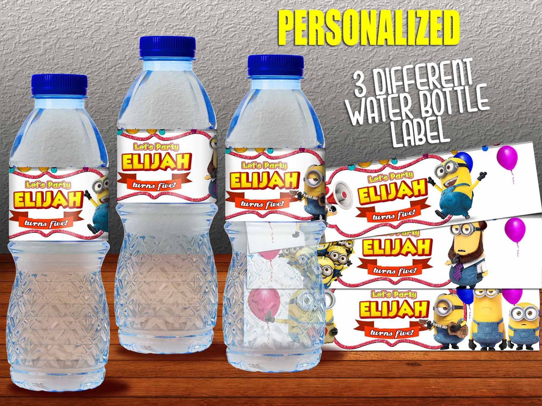 Minions Water Bottle Labels Minions Birthday Water Bottle | Etsy